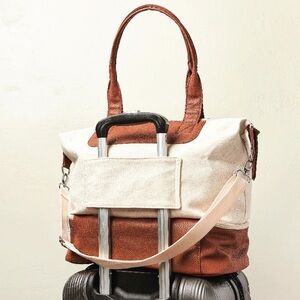 GRAF LANTZ Carry-On Travel Weekender, Canvas and Leather Luggage Bag